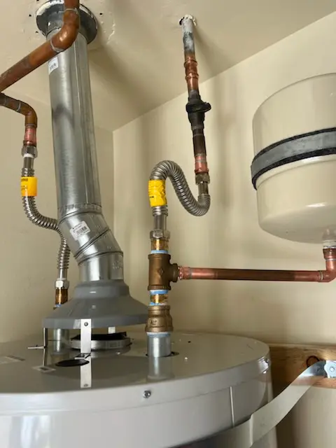 Water heater installation and plumbing repair in Rudeville